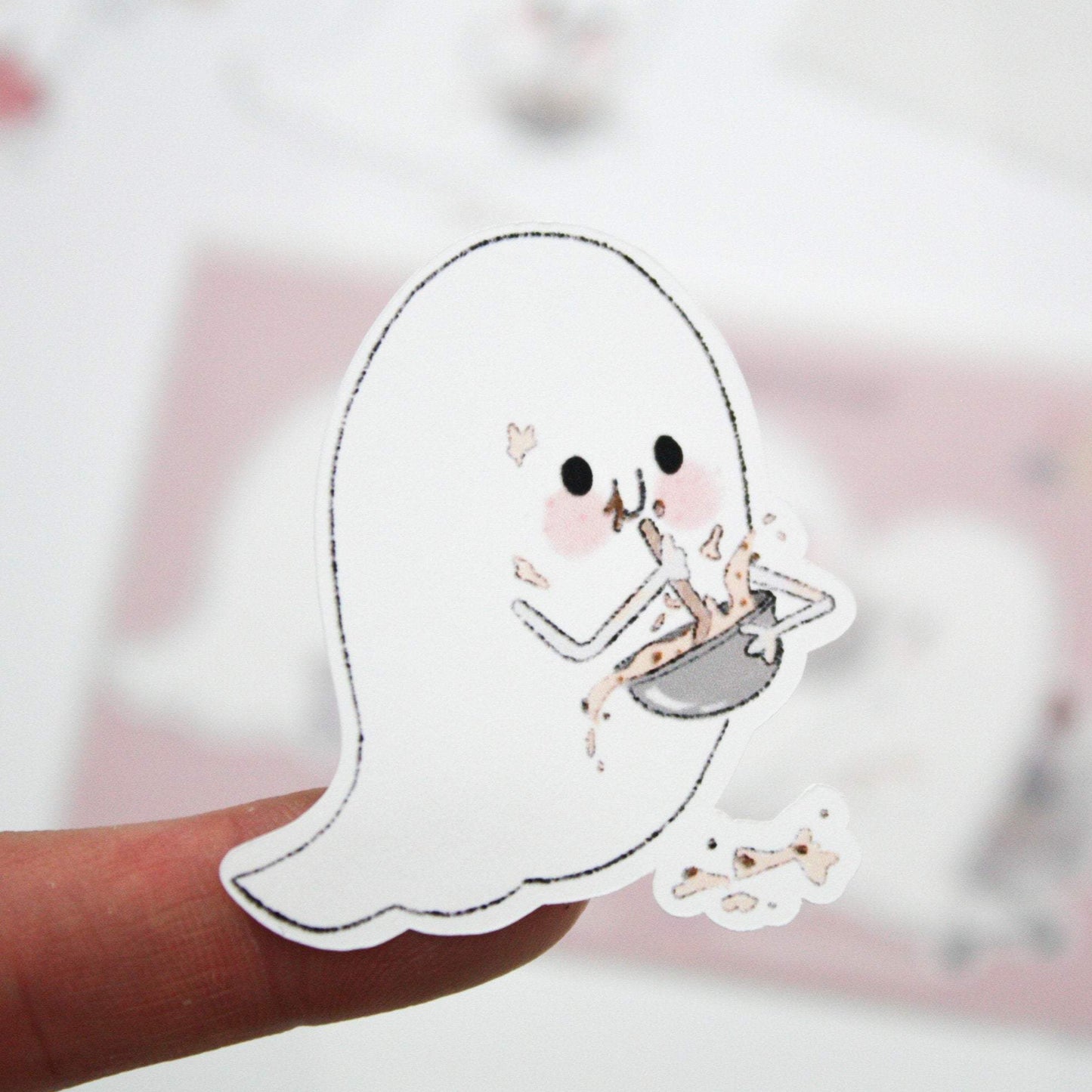 set of ghost stickers for planner