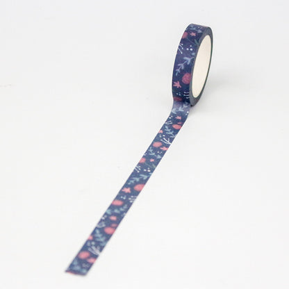 cute washi tape with floral illustration