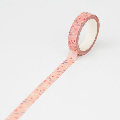 cute washi tape illustrated with pink flowers