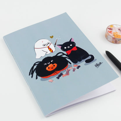 cute black cat notebook