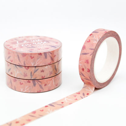 pink flower washi tape