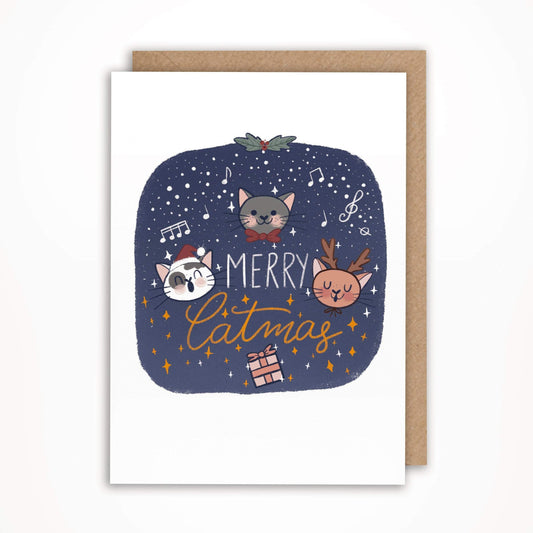 merry catmas cat christmas cards