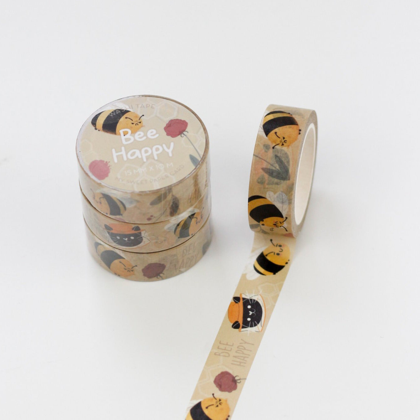 Bee Happy - Bee washi tape - Cute washi tape – My Sweet Paper Card