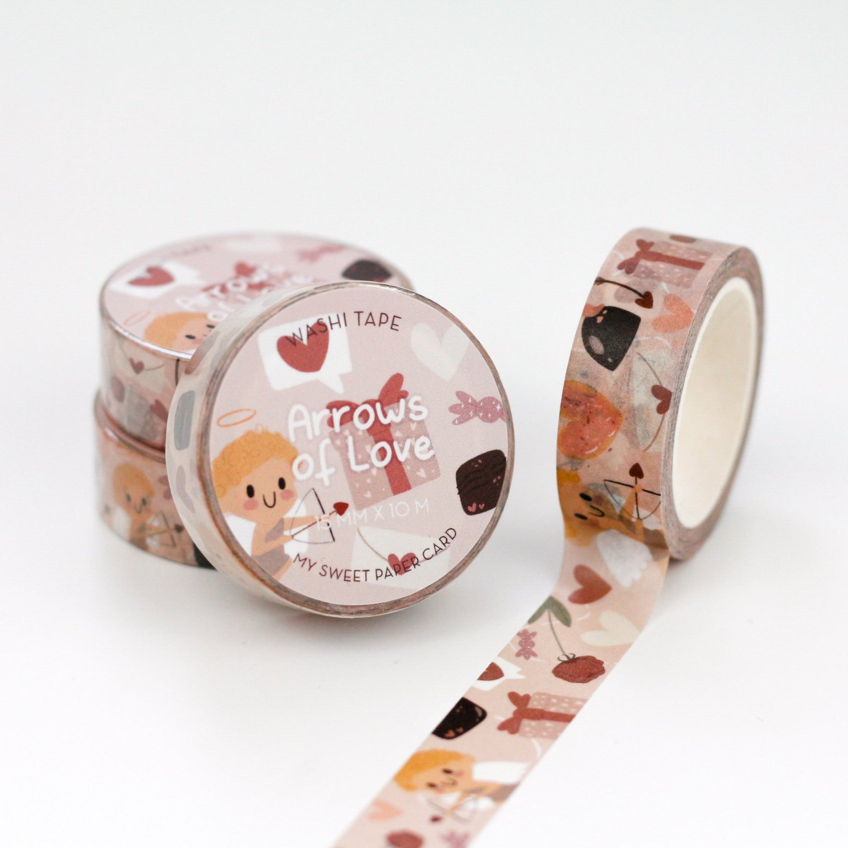 LAST CHANCE - Valentines washi tape - Cute heart washi tape – My