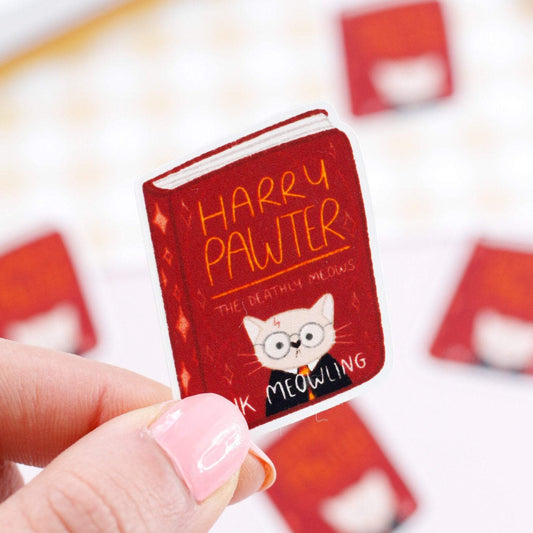 Harry Pawter Cat book stickers