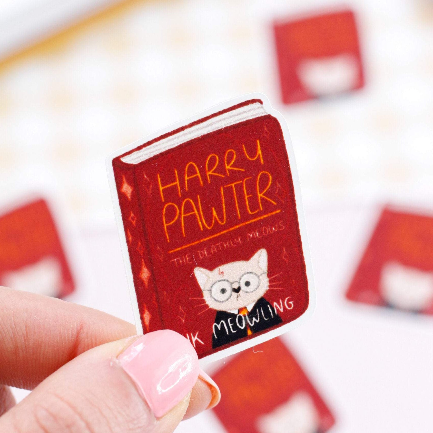 harry pawter cat book stickers