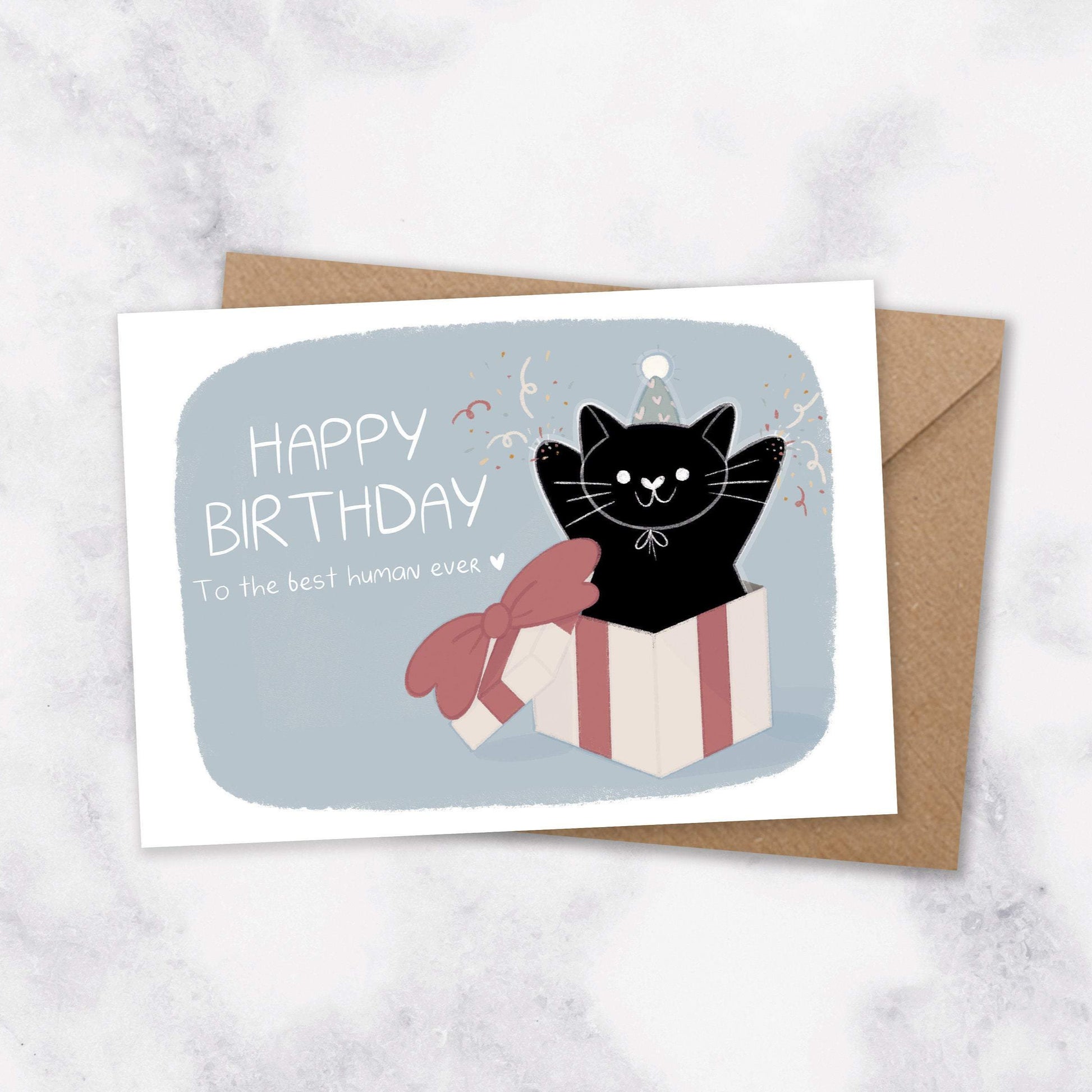 black cat birthday cards