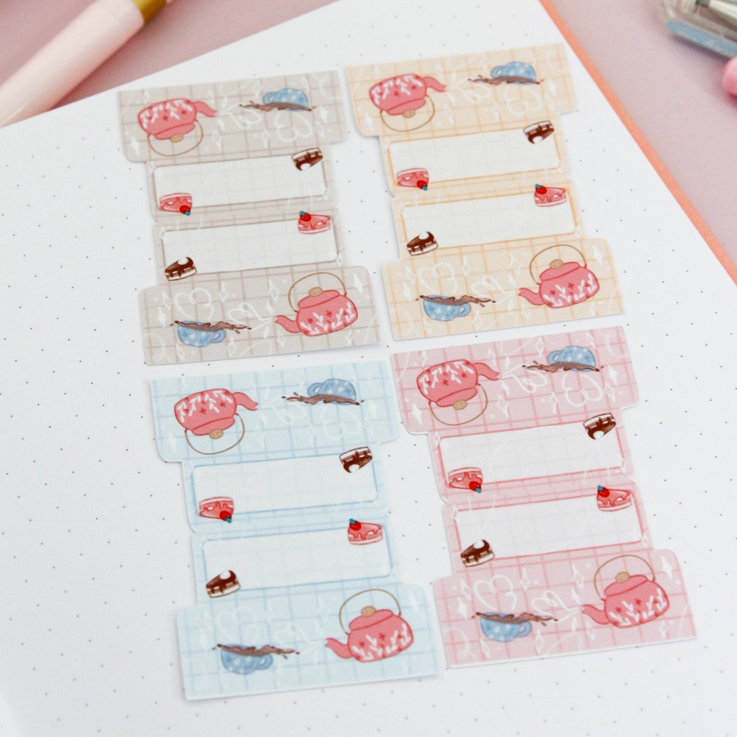 cakes adhesive tabs for journal