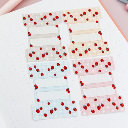 strawberry adhesive tabs