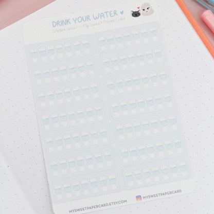 hydrate planner stickers