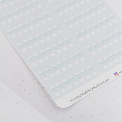 glass of water planner stickers