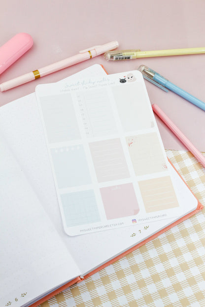 Autocollants de petites notes - autocollants de liste de choses à faire - autocollants de journal de balle - autocollants mignons de washi pour les planificateurs