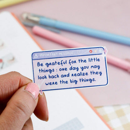 gratitude stickers be grateful for the little things