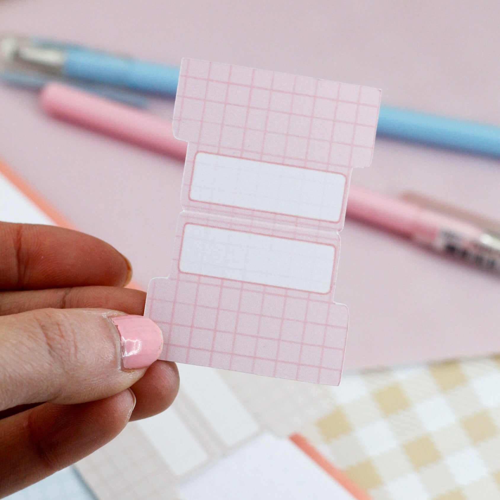 Adhesive tabs - Pastel grid tab dividers – My Sweet Paper Card