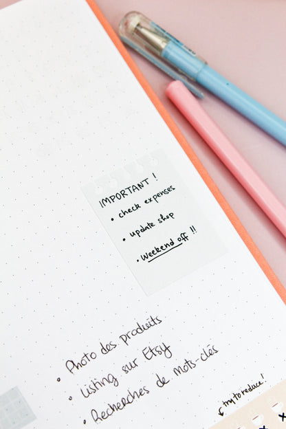 Autocollants de petites notes - autocollants de liste de choses à faire - autocollants de journal de balle - autocollants mignons de washi pour les planificateurs