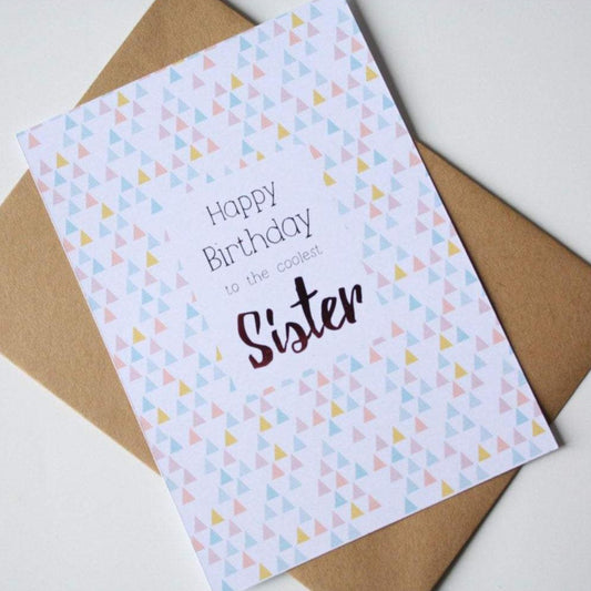 happy birthday sister card pastel