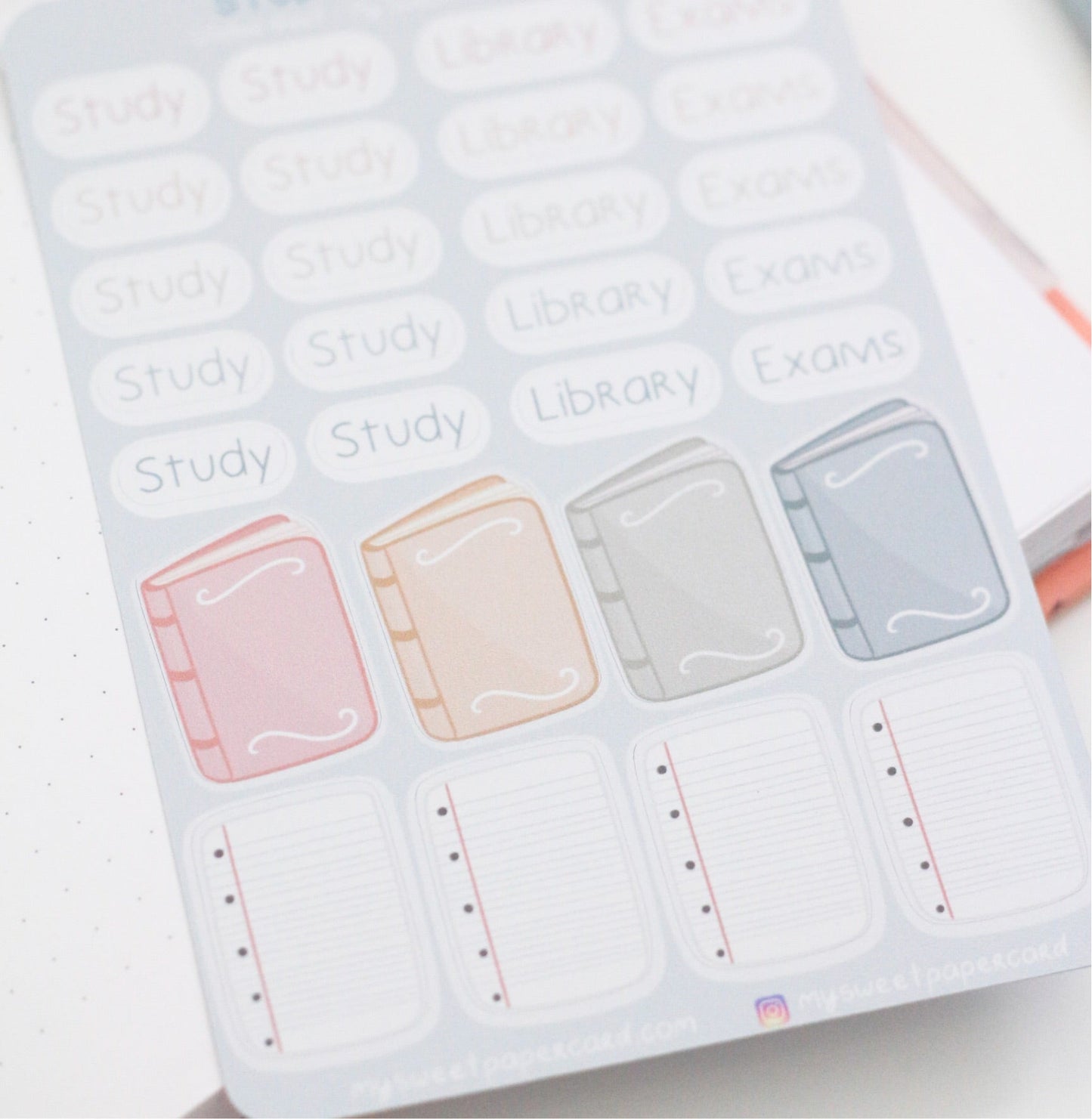 2ND SALE - Stickers scolaires pastels - Stickers planificateur d'examens - Stickers retour à l'école