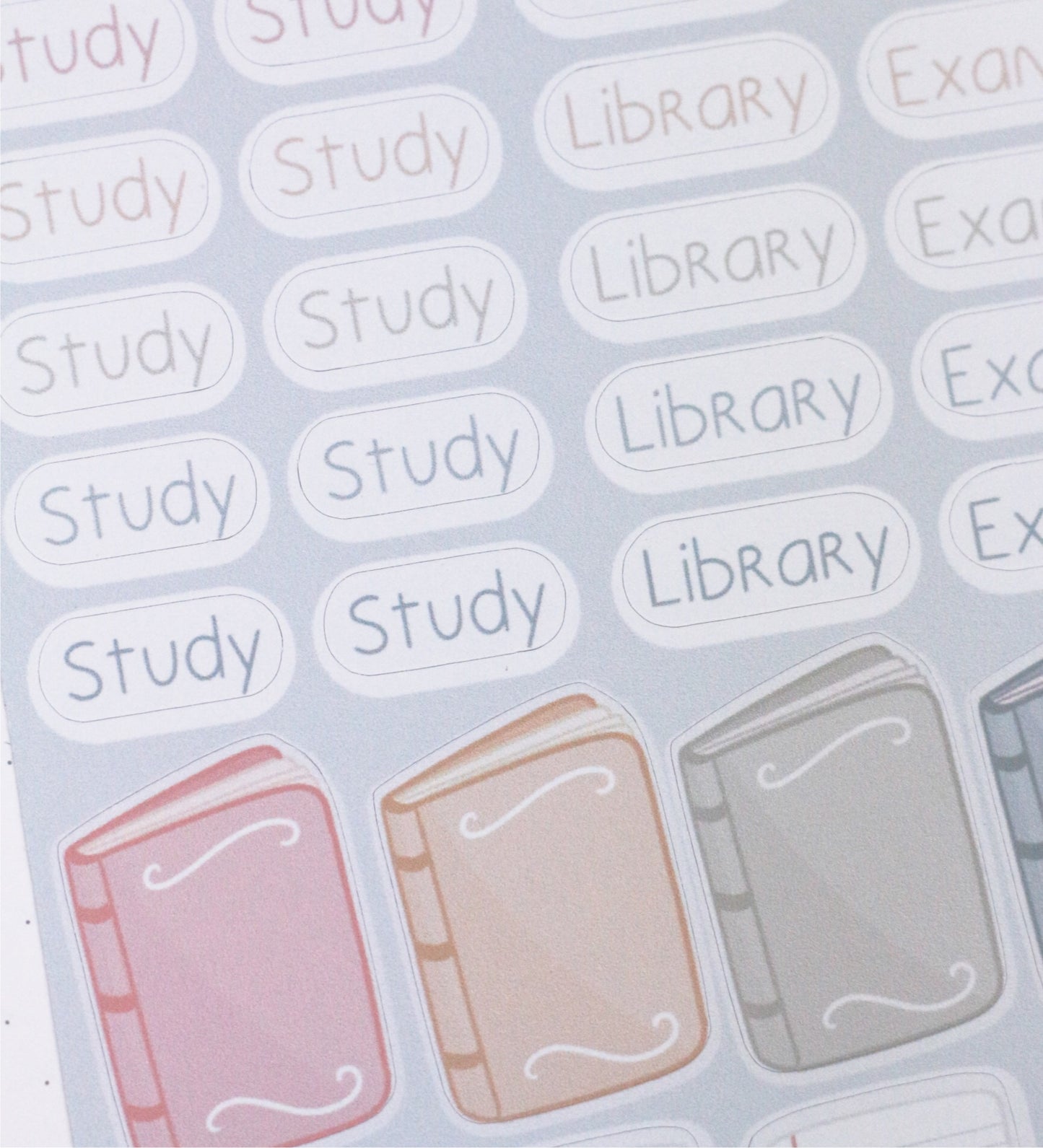 Pastel school stickers - Exam planner stickers - Back to school stickers