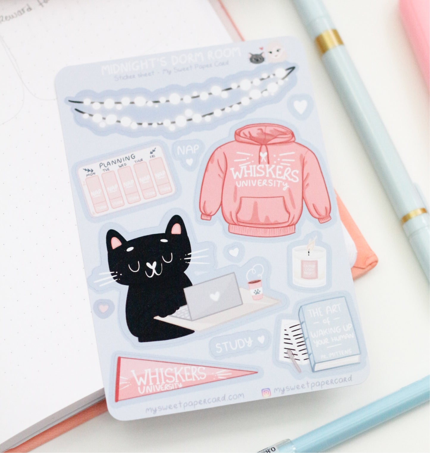 cat lover planner stickers