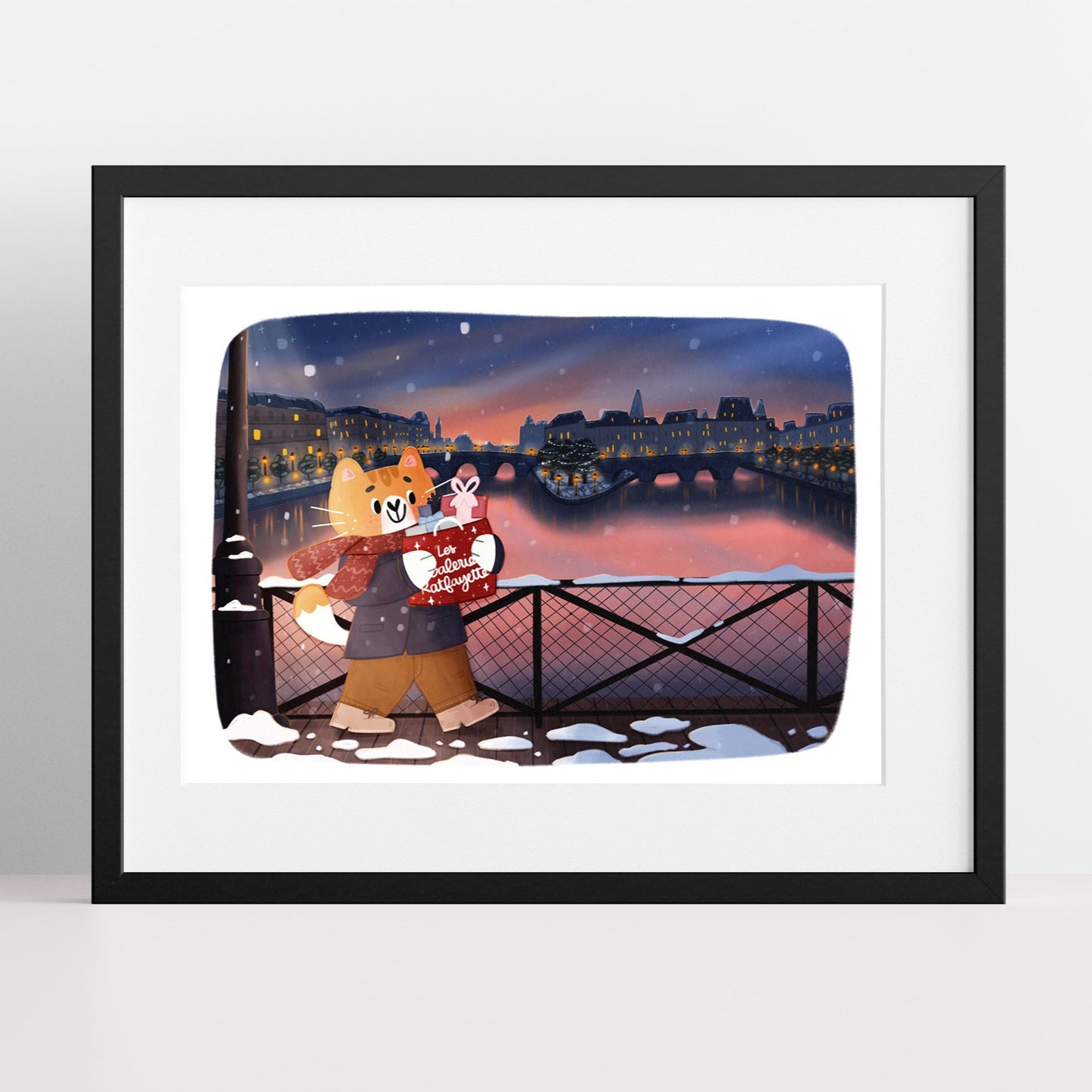 Le Pont des Arts - The Paris of Animals - A4 Print