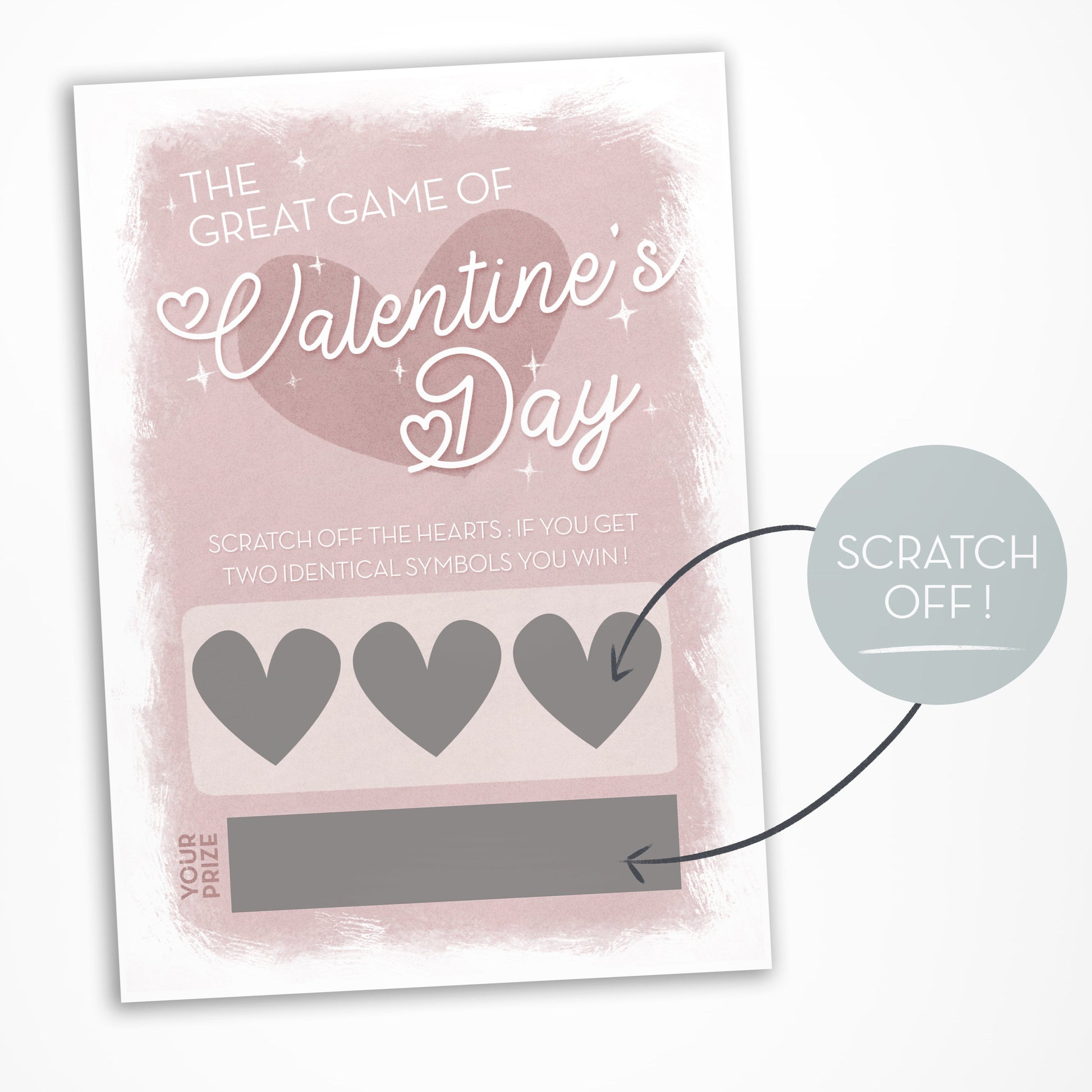 custom valentines day scratch card