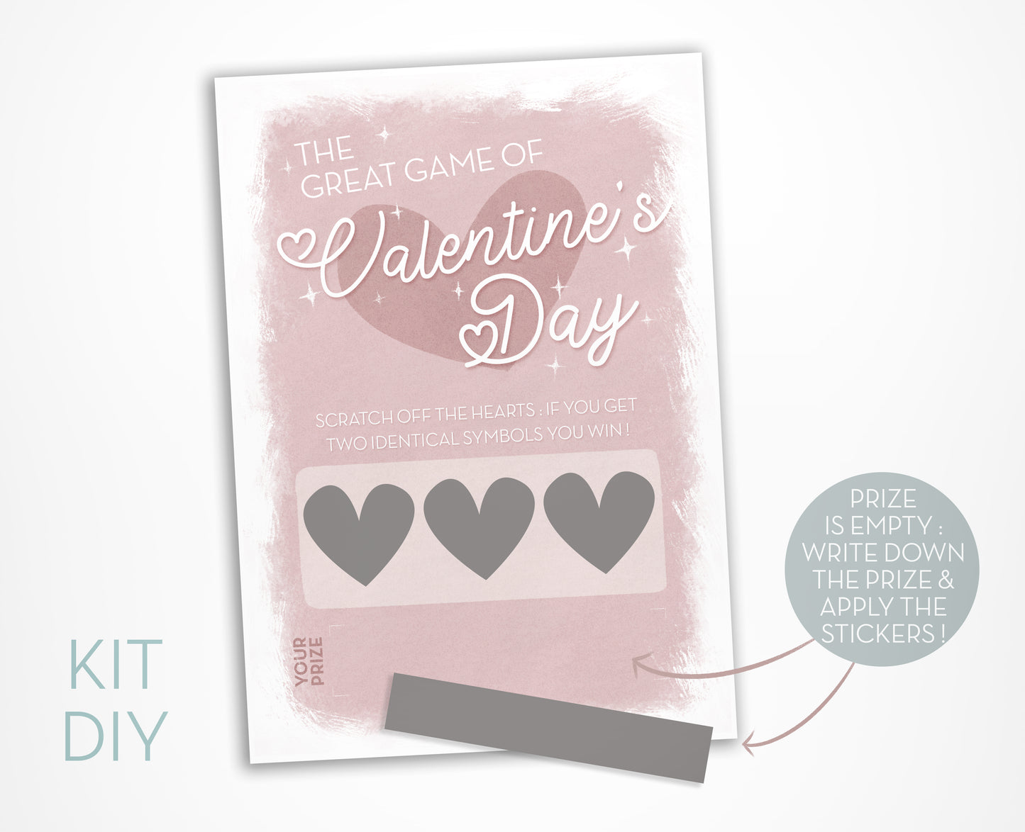 Valentines day scratch card - Personalised scratch cards