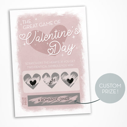 romantic dinner Personalised scratch cards